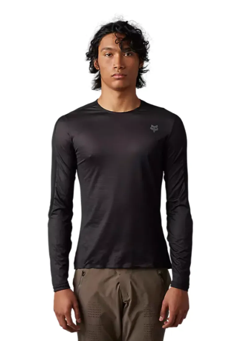 Fox Racing Flexair Ascent Long Sleeve Jersey in Black-1